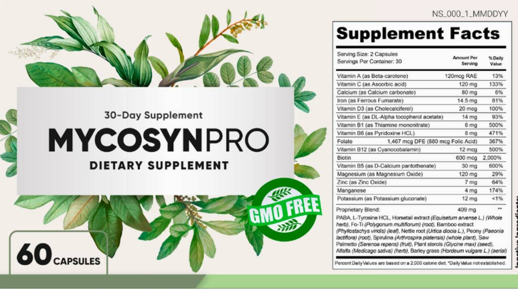 Mycosyn Pro ingredients