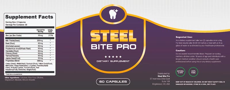 Steel Bite Pro label