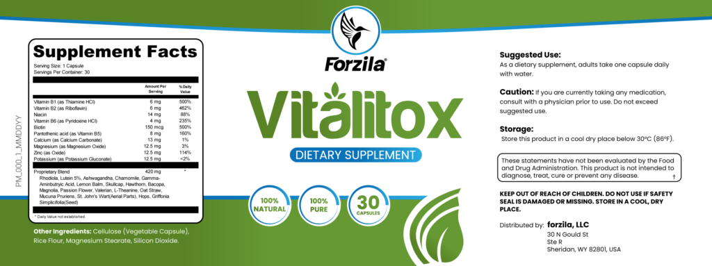 Vitalitox Ingredients