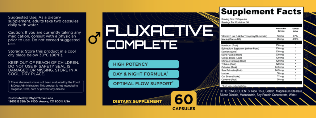 Fluxactive Complete Ingredients