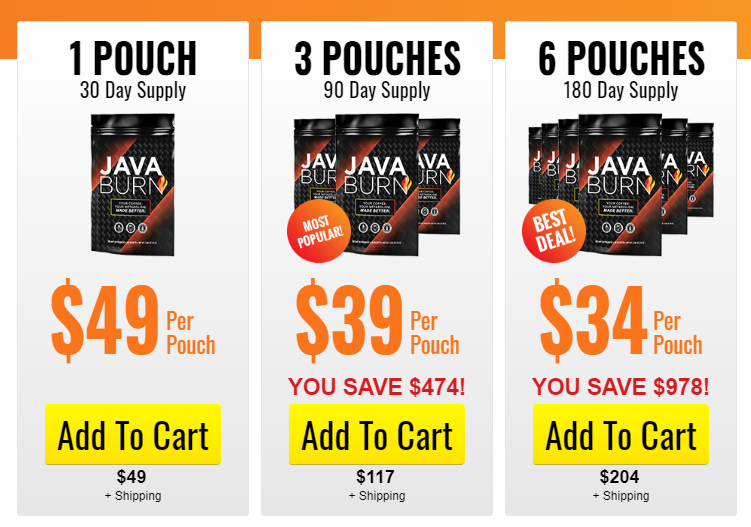 a set of three prices for jaba burn