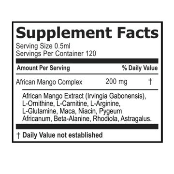 VivaSlim supplement facts 1