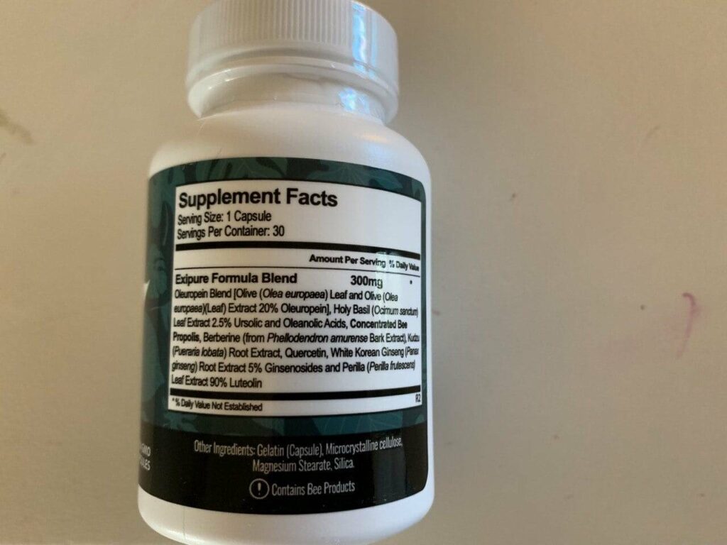 exipure supplement facts